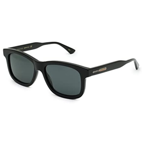 NEW GUCCI MEN'S RECTANGLE SUNGLASSES GG0824S 005 BLACK GUCCI EYEWEAR - Picture 1 of 4